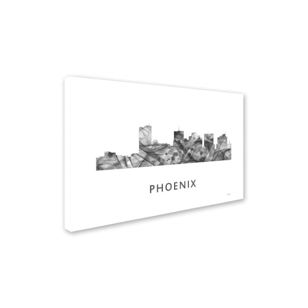 Marlene Watson 'Phoenix Arizona Skyline WB-BW' Canvas Art,16x24